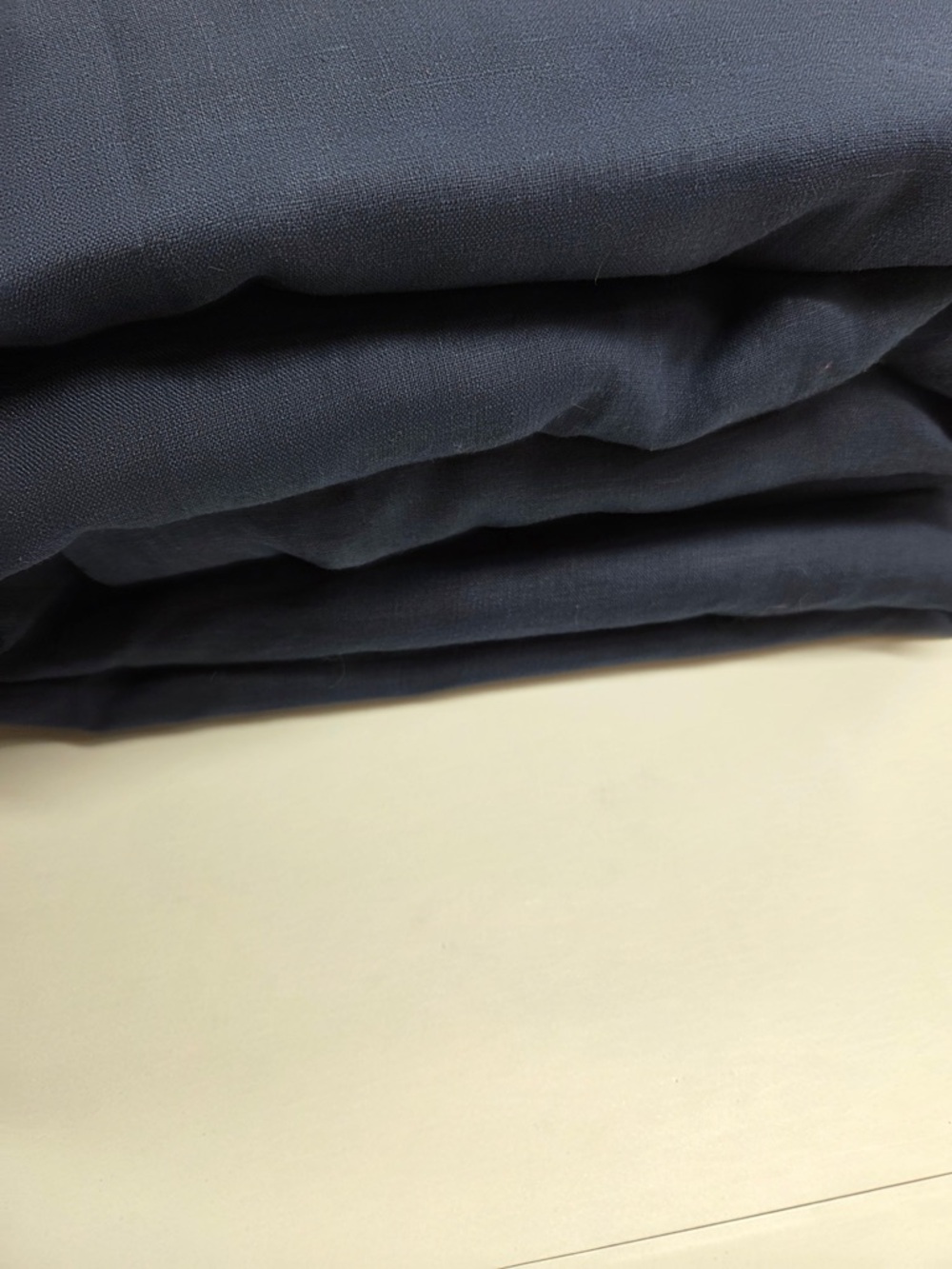 NWOT QUINCE European Linen Duvet Cover King/Cal King Navy 7417 - Picture 9 of 10